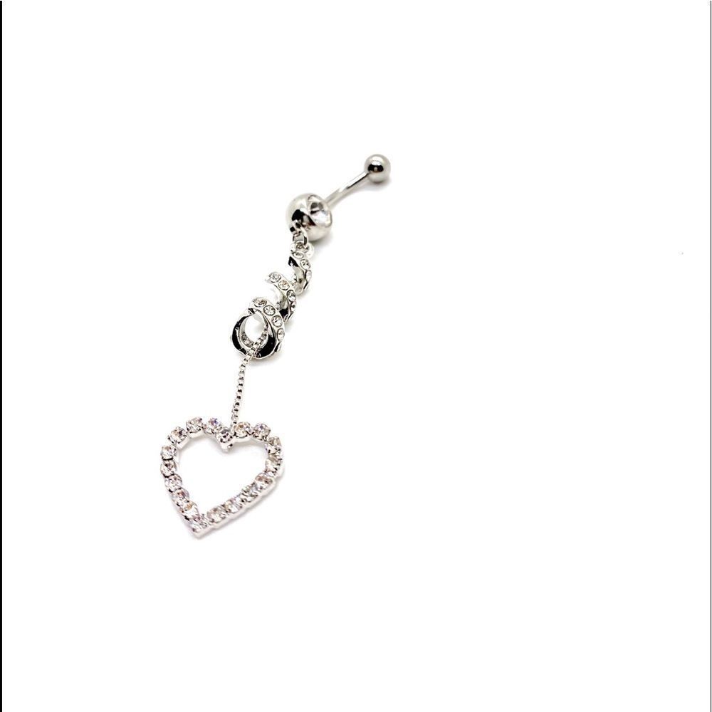 Belly Ring Dangle Heart